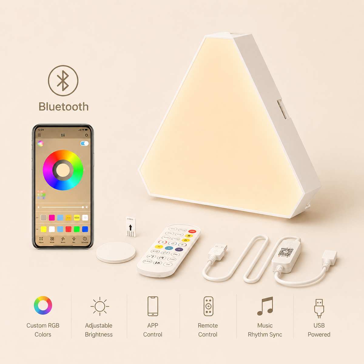 RGB Triangular Wall Panels