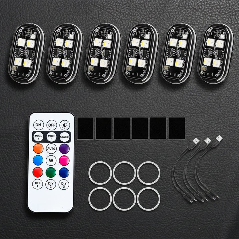 Wireless RGB LED - Flashing Illumination | 2-8 PCS