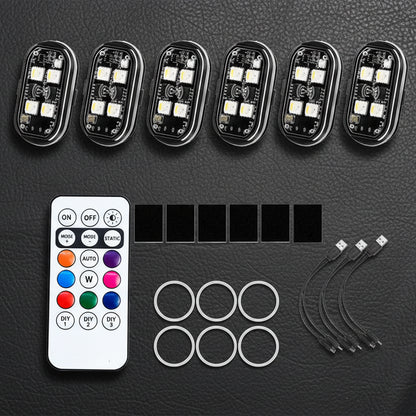 Wireless RGB LED - Flashing Illumination | 2-8 PCS