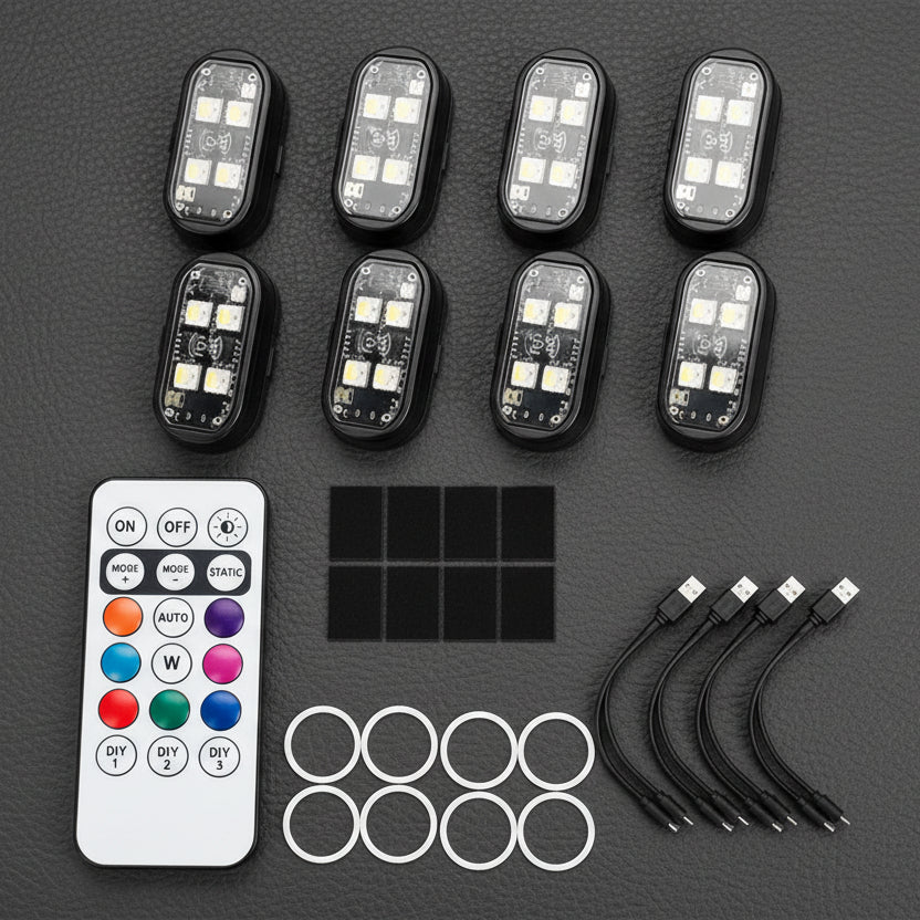 Wireless RGB LED - Flashing Illumination | 2-8 PCS