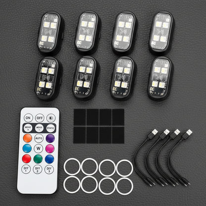 Wireless RGB LED - Flashing Illumination | 2-8 PCS