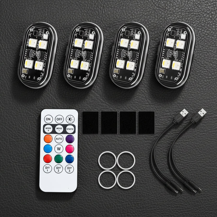 Wireless RGB LED - Flashing Illumination | 2-8 PCS